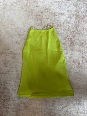Meshki Neon Lime Halter Tank Top